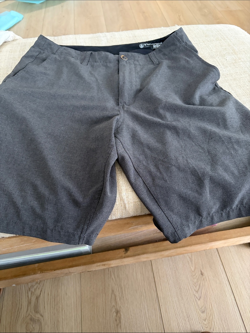 Volcom Men's Charcoal Flat Front Shorts